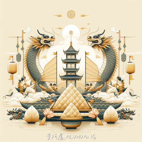 不同類型的端午節賀卡集合