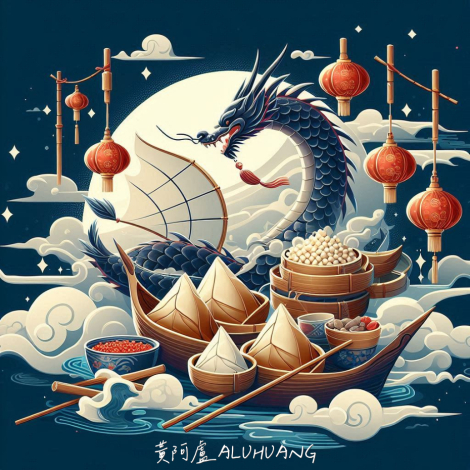 不同類型的端午節賀卡集合